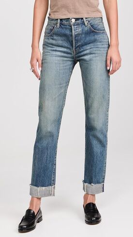 MOUSSY VINTAGE Women's MV Hopewell Straight Selvedge Jeans in Saudi Arabia