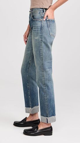 MOUSSY VINTAGE Women's MV Hopewell Straight Selvedge Jeans in Saudi Arabia