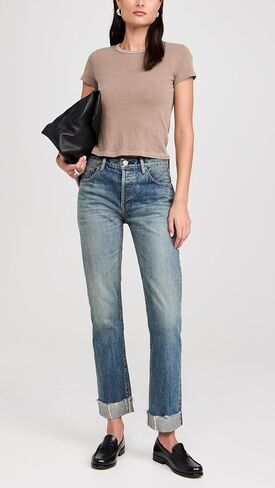 MOUSSY VINTAGE Women's MV Hopewell Straight Selvedge Jeans in Saudi Arabia