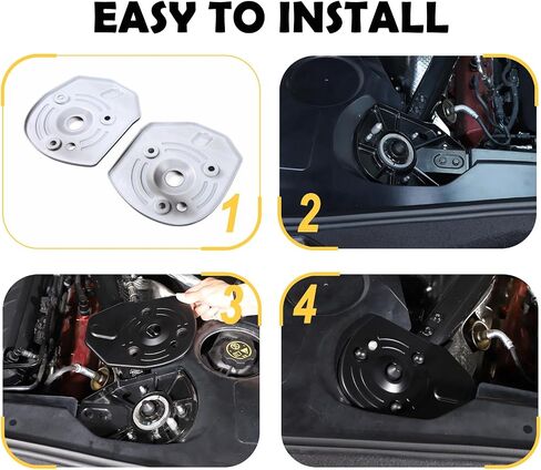 Rear Strut Tower Cover Compatible with Chevrolet Corvette C8 2020-2023, ABS Plastic Engine Bay Shock Protection Panel Cover Trim, C8 Shock Absorbing Tower Cover Accessories (matte black) in Saudi Arabia