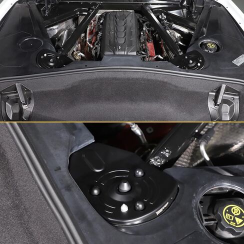 Rear Strut Tower Cover Compatible with Chevrolet Corvette C8 2020-2023, ABS Plastic Engine Bay Shock Protection Panel Cover Trim, C8 Shock Absorbing Tower Cover Accessories (matte black) in Saudi Arabia
