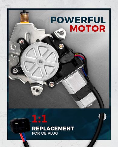 KAX 751-047 Power Window Regulator with Motor Front Right Passenger Side Original Equipment Replacement Compatible with for TL Base 2004-2008, TL Type-S 2007-2008 in Saudi Arabia