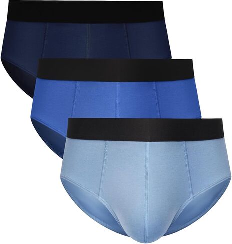 Mens Underwear Tag-Free Cotton Stretch Briefs With Pouch 3 Pack in Saudi Arabia