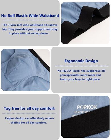 Mens Underwear Tag-Free Cotton Stretch Briefs With Pouch 3 Pack in Saudi Arabia