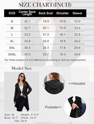 Yekaty Womens Fall Long Cardigan Sweater Open Front Duster Hooded Cardigan with Pockets in Saudi Arabia