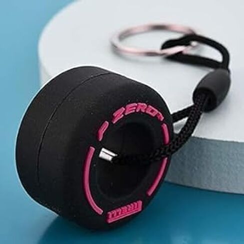 Red F1 Racing Tire Key Chain Interior Accessories,Wheel Tyre Auto KeychainInterior Accessories,Mini Cute Tire Keyring,Soft Rubber, Accessories in Saudi Arabia