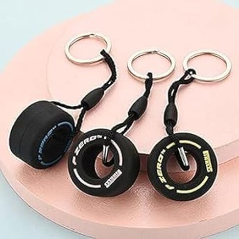 Red F1 Racing Tire Key Chain Interior Accessories,Wheel Tyre Auto KeychainInterior Accessories,Mini Cute Tire Keyring,Soft Rubber, Accessories in Saudi Arabia