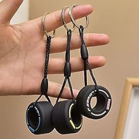 Red F1 Racing Tire Key Chain Interior Accessories,Wheel Tyre Auto KeychainInterior Accessories,Mini Cute Tire Keyring,Soft Rubber, Accessories in Saudi Arabia