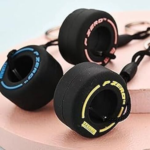 Red F1 Racing Tire Key Chain Interior Accessories,Wheel Tyre Auto KeychainInterior Accessories,Mini Cute Tire Keyring,Soft Rubber, Accessories in Saudi Arabia