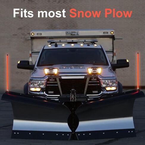 علامات دليل شفرة محراث الثلج مقاس 24 بوصة متوافقة مع Western 62595 Orange Pack of 2 in Kuwait