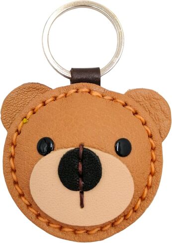 Genuine Leather Keychain, Animal Leather Keychain, Animal Keychain, Real Leather, Pet Lover Keyring Charm Pendant Gifts in Kuwait