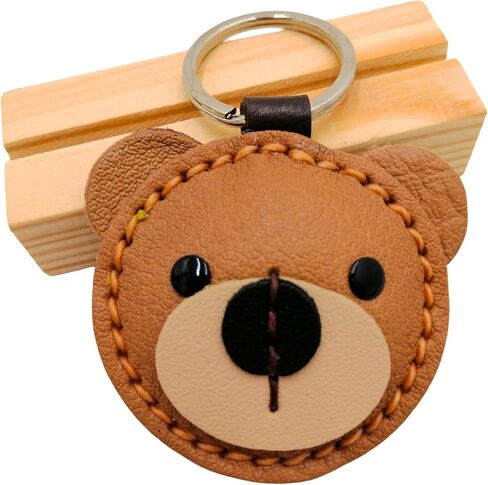 Genuine Leather Keychain, Animal Leather Keychain, Animal Keychain, Real Leather, Pet Lover Keyring Charm Pendant Gifts in Kuwait