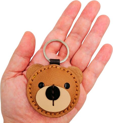 Genuine Leather Keychain, Animal Leather Keychain, Animal Keychain, Real Leather, Pet Lover Keyring Charm Pendant Gifts in Kuwait