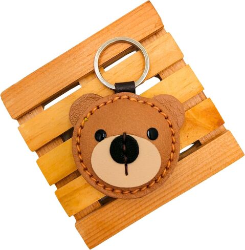 Genuine Leather Keychain, Animal Leather Keychain, Animal Keychain, Real Leather, Pet Lover Keyring Charm Pendant Gifts in Kuwait