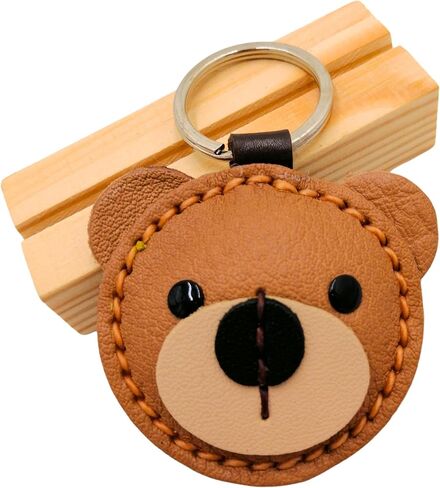 Genuine Leather Keychain, Animal Leather Keychain, Animal Keychain, Real Leather, Pet Lover Keyring Charm Pendant Gifts in Kuwait