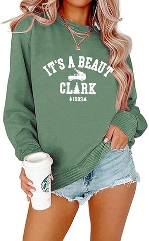 Christmas Sweatshirts for Women It's A Beaut Clark Sweatshirts Xmas Holiday Crewneck Long Sleeve Pullover in Kuwait