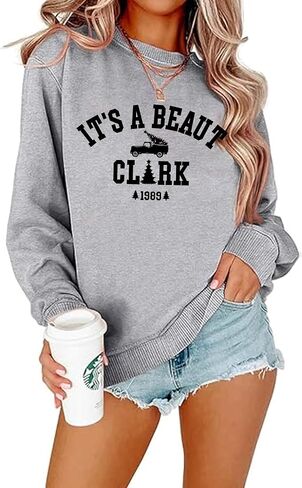 Christmas Sweatshirts for Women It's A Beaut Clark Sweatshirts Xmas Holiday Crewneck Long Sleeve Pullover in Kuwait