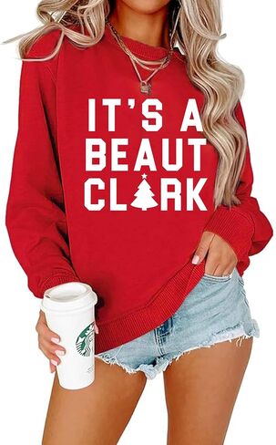 Christmas Sweatshirts for Women It's A Beaut Clark Sweatshirts Xmas Holiday Crewneck Long Sleeve Pullover in Kuwait