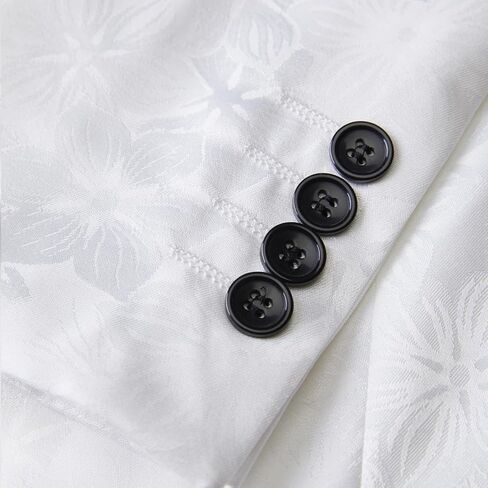 Men's Jacquard 2 Piece Suits Slim Fit Double Breasted Suit Jacket Pants Set Casual Wedding Casual Business in Kuwait