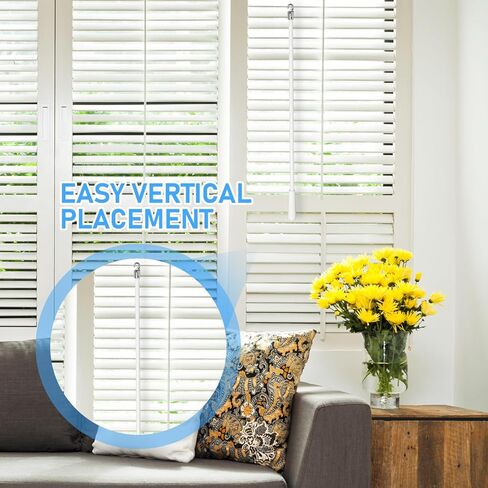 8 قطع من العصا العمياء مقاس 17 بوصة، أجزاء بديلة للستائر الرأسية مع خطاف وقبضة، استبدال العصا العمياء بخطاف، عصا إمالة عمياء من الألياف الزجاجية البيضاء للنافذة in Kuwait