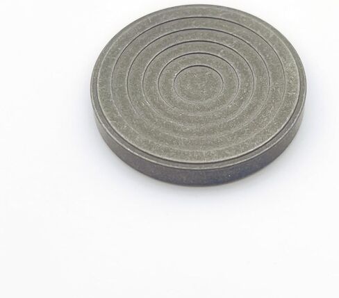EDC Titanium Contact Coins Fidget Toys, Pocket Skill Toys Lucky Coin Worry Stone, Solid Double Face Concentric-Circles Patterns Coins (Stone wash - Gray) in Saudi Arabia