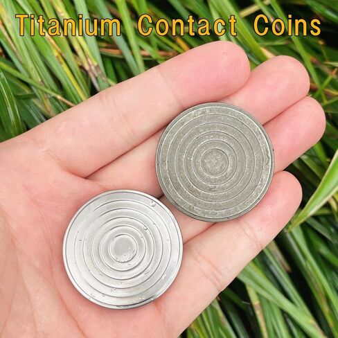EDC Titanium Contact Coins Fidget Toys, Pocket Skill Toys Lucky Coin Worry Stone, Solid Double Face Concentric-Circles Patterns Coins (Stone wash - Gray) in Saudi Arabia
