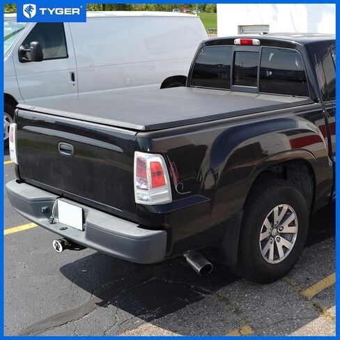 Tyger Auto T3 Tri-Fold Truck Tonneau Cover TG-BC3D1013 Works with 2005-2011 Dodge Dakota 2006-2008 Mitsubishi Raider | Fleetside 5.3' Bed | Fit Models Without Utility Track System,Black in Saudi Arabia