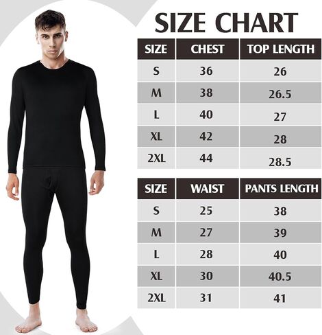 Patelai 3 Sets Men's Thermal Underwear Long Johns Base Layer with Fleece Lined for Winter Cold Weather in Saudi Arabia