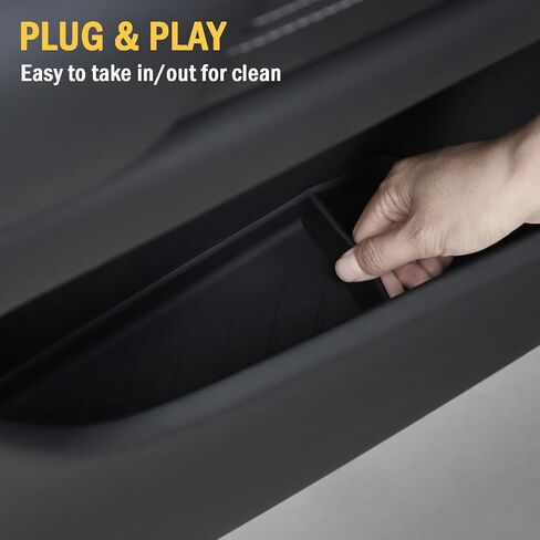 For Tesla X Door Side Storage Box - TPE Front Door Organizer Tray, Recessed & Washable Door Slot Pockets Accessories for Tesla Model X 2024 2023 2022 (2PC) in Saudi Arabia