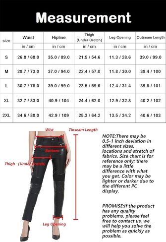 RISISSIDA Women Faux Leather Leggings High Waisted Pleather Pants for All Seasons, Stretchy Long Pants in Saudi Arabia