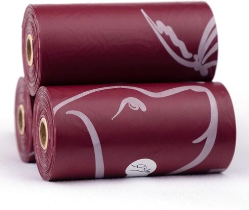 DOG & BUTTERFLY brand poop bags - 100% CERTIFIED COMPOSTABLE, ZERO-PLASTIC, NO MICROPLASTIC WASTE 270Q. Beautifully designed, easy-open, leak-proof, tear-proof. in Saudi Arabia