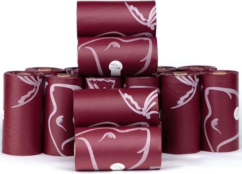 DOG & BUTTERFLY brand poop bags - 100% CERTIFIED COMPOSTABLE, ZERO-PLASTIC, NO MICROPLASTIC WASTE 270Q. Beautifully designed, easy-open, leak-proof, tear-proof. in Saudi Arabia