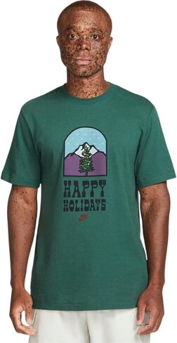 Nike Men's Sportswear Collectible Holiday T-Shirt, Green, XL Regular US in Saudi Arabia