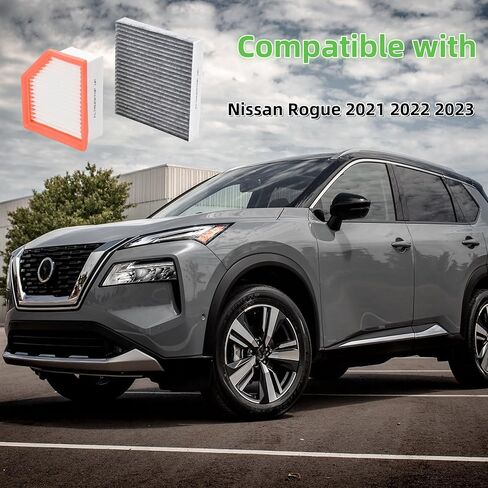 16546-6RA0A 27277-6RC0A فلتر هواء المحرك وفلتر هواء المقصورة مع الكربون المنشط متوافق مع Nissan Rogue 2021 2022 2023 in Saudi Arabia