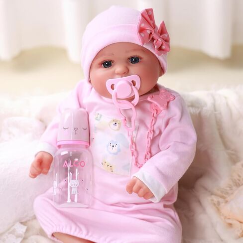 مجموعة إكسسوارات دمى الأطفال حديثي الولادة 6 قطع من BABESIDE، زجاجات دمى أطفال بنمط دب لطيف ولهايات مغناطيسية مع سلسلة مشابك مصاصة لدمى الأطفال حديثي الولادة من البنات والأولاد in Saudi Arabia
