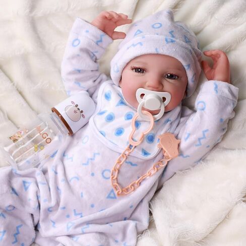 مجموعة إكسسوارات دمى الأطفال حديثي الولادة 6 قطع من BABESIDE، زجاجات دمى أطفال بنمط دب لطيف ولهايات مغناطيسية مع سلسلة مشابك مصاصة لدمى الأطفال حديثي الولادة من البنات والأولاد in Saudi Arabia