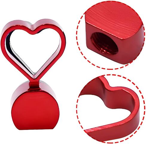 4PCS Aluminum Heart Shape Wheel Tyre Stem Covers Universal Fit Cars, SUVs, Bike and Bicycle, Trucks, Motorcycles (Red) in Saudi Arabia
