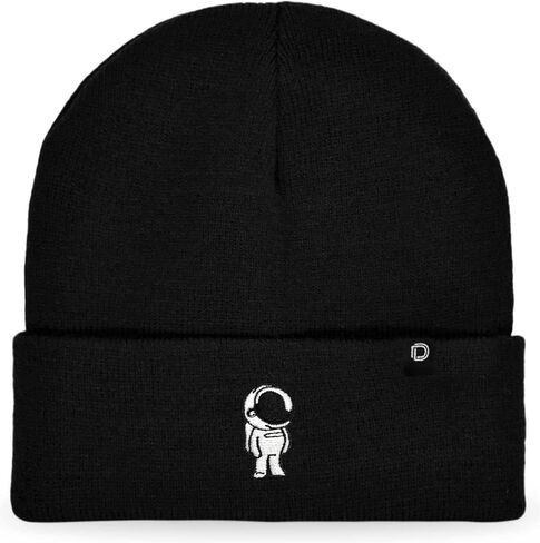DALIX Embroidered Astronaut Beanie Cap Cuffed Knit Hat Men Women in Kuwait
