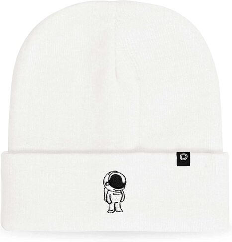 DALIX Embroidered Astronaut Beanie Cap Cuffed Knit Hat Men Women in Kuwait