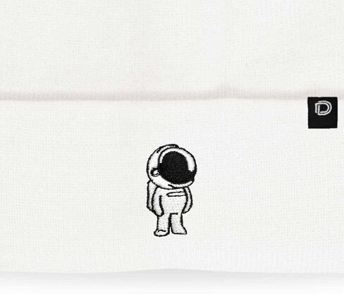DALIX Embroidered Astronaut Beanie Cap Cuffed Knit Hat Men Women in Kuwait