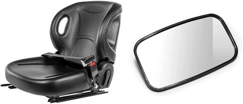 Stark Universal Replacement Forklift Seat w/Retractable Seat Belt Switch for Cat, Clark, Komatsu, Nissan, Yale, Toyota, Hyster w/Curved Back in Saudi Arabia