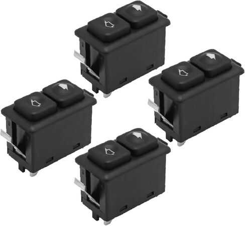 61311381205 4Pcs Power Window Control Switch Replacement for BMW 325 535i 325e 325i E23 E24 E28 E30 L6 M3 M5 M6 1982-1994 (Black) in Saudi Arabia