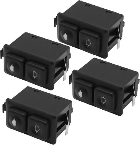 61311381205 4Pcs Power Window Control Switch Replacement for BMW 325 535i 325e 325i E23 E24 E28 E30 L6 M3 M5 M6 1982-1994 (Black) in Saudi Arabia