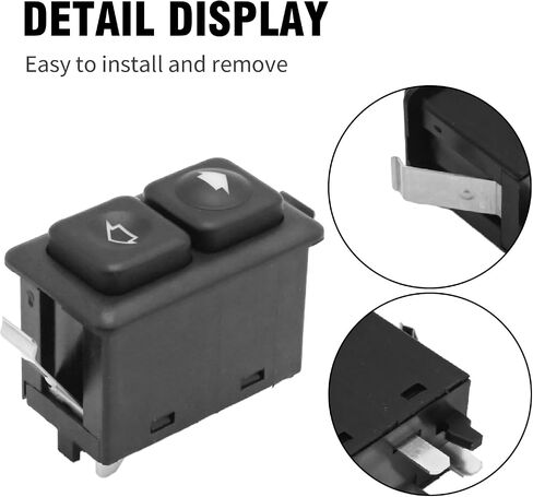 61311381205 4Pcs Power Window Control Switch Replacement for BMW 325 535i 325e 325i E23 E24 E28 E30 L6 M3 M5 M6 1982-1994 (Black) in Saudi Arabia