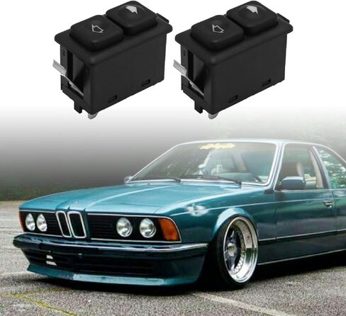 61311381205 4Pcs Power Window Control Switch Replacement for BMW 325 535i 325e 325i E23 E24 E28 E30 L6 M3 M5 M6 1982-1994 (Black) in Saudi Arabia
