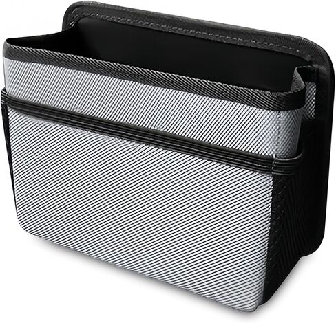 2 in 1 Foldable Car Trash Can, Waterproof Trash Can Storage Bag, Collapsible Portable Auto Garbage Bag Large Capacity Trashcan, Car Storage Bag Multipurpose Car Organizer (Grey) in Saudi Arabia
