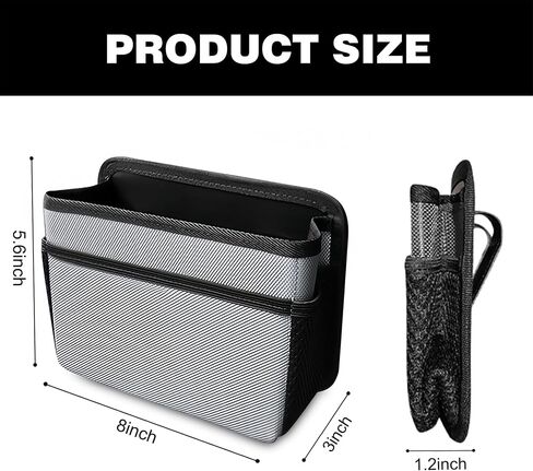 2 in 1 Foldable Car Trash Can, Waterproof Trash Can Storage Bag, Collapsible Portable Auto Garbage Bag Large Capacity Trashcan, Car Storage Bag Multipurpose Car Organizer (Grey) in Saudi Arabia