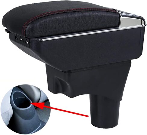 Compatible with Car Center Console Armrest Nissan Sunny/March Micra K13/Nissan Versa Almera Sedan only/Nissan Latio(Not Fit Hatchback models) 2012-2013 2014 2015 2016 2017 2018 in Saudi Arabia