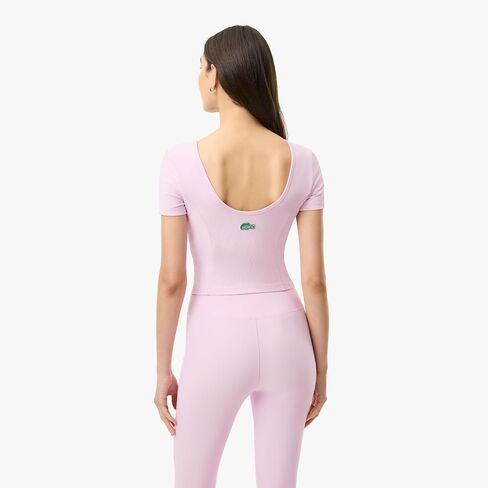 Lacoste Women's Short Sleeve Crop Top in Saudi Arabia