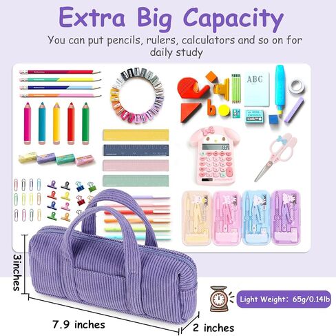 CAMTOP Pencil Case Pouch for Girls Cute Small Pencil Box School Stationery for Teen Student Kids (Black) in Saudi Arabia